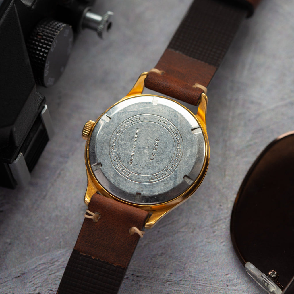 Rare Vintage German Gold Watch "GUB Glashutte", Authentic Old Watch - VintageDuMarko