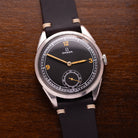 Rare Vintage "Omega Calatrava" watch, Black sector dial - VintageDuMarko