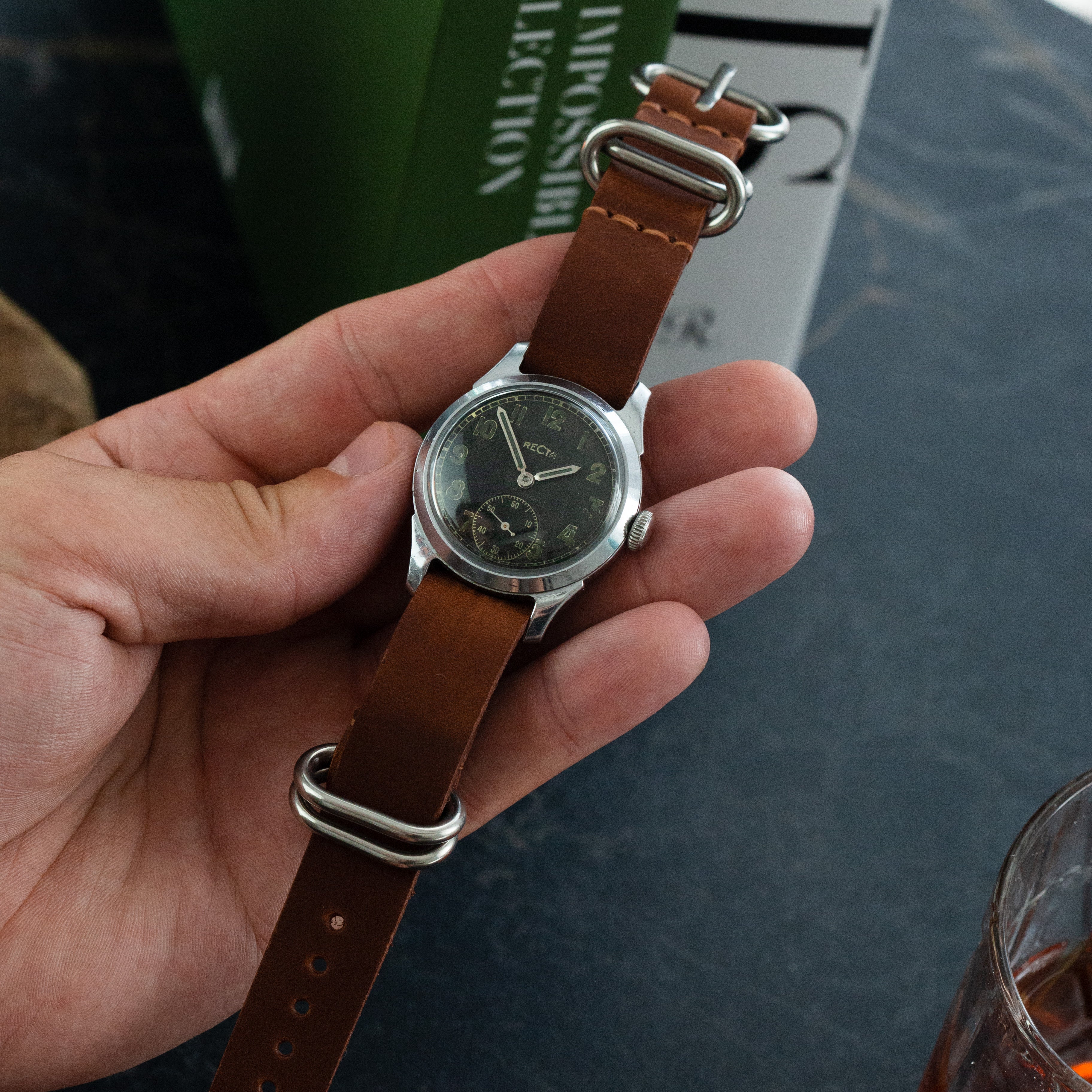 Rare Vintage «Recta» Watch for Men with NATO Strap - VintageDuMarko