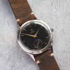 Rare Watch Omega with Black Dial from 1950s - Rare Swiss Watch for Collection - VintageDuMarko