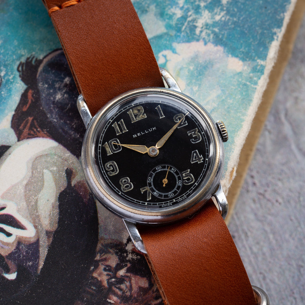 Rare Watch Pilot Rellum Swiss made Military Watch WW2 - VintageDuMarko