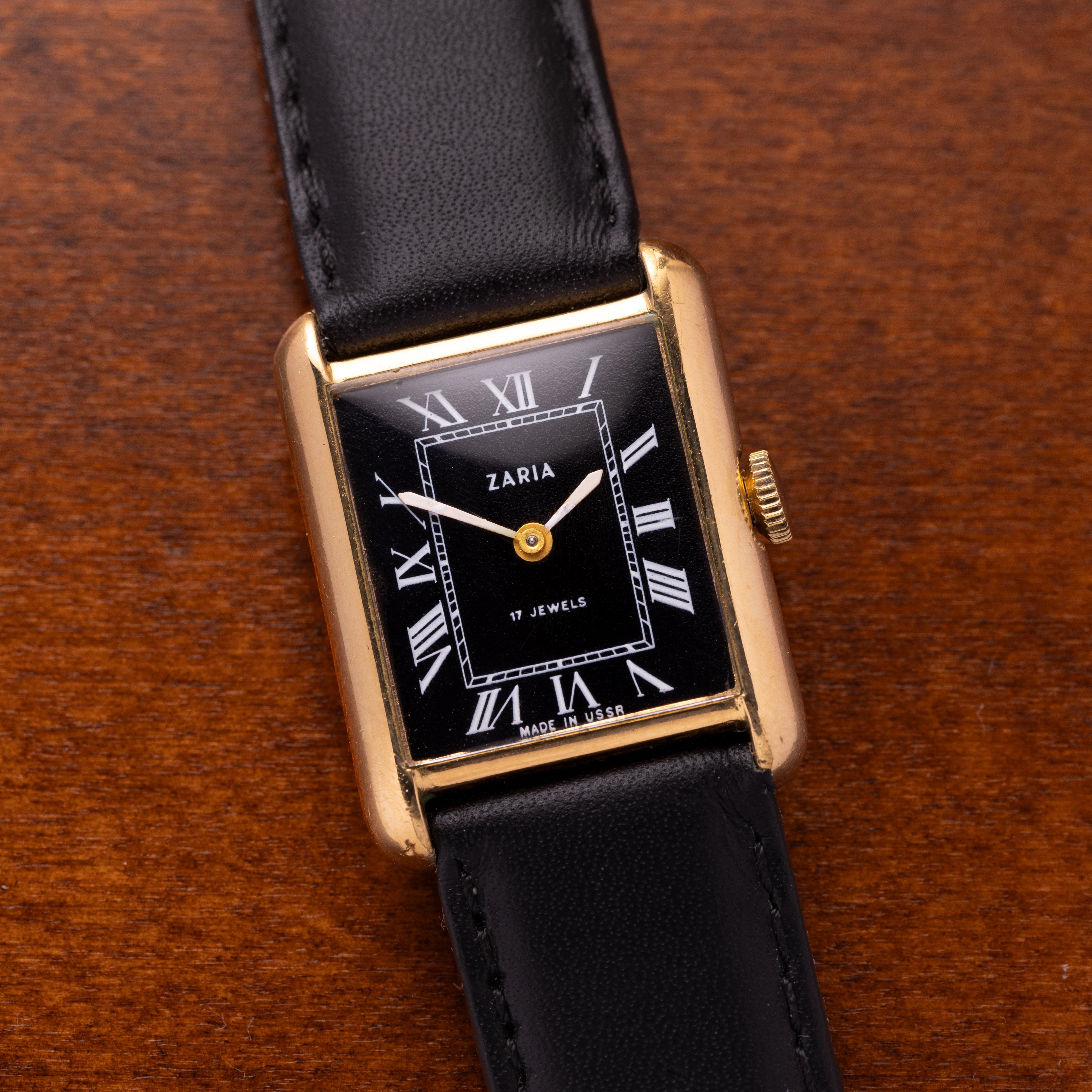 Rare Watch "Zaria" Art Deco Tank Style from 1970's, Cartier Style - VintageDuMarko