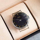 Vintage "Doxa" Military Swiss Watch for Men, Rare Black Dial - VintageDuMarko