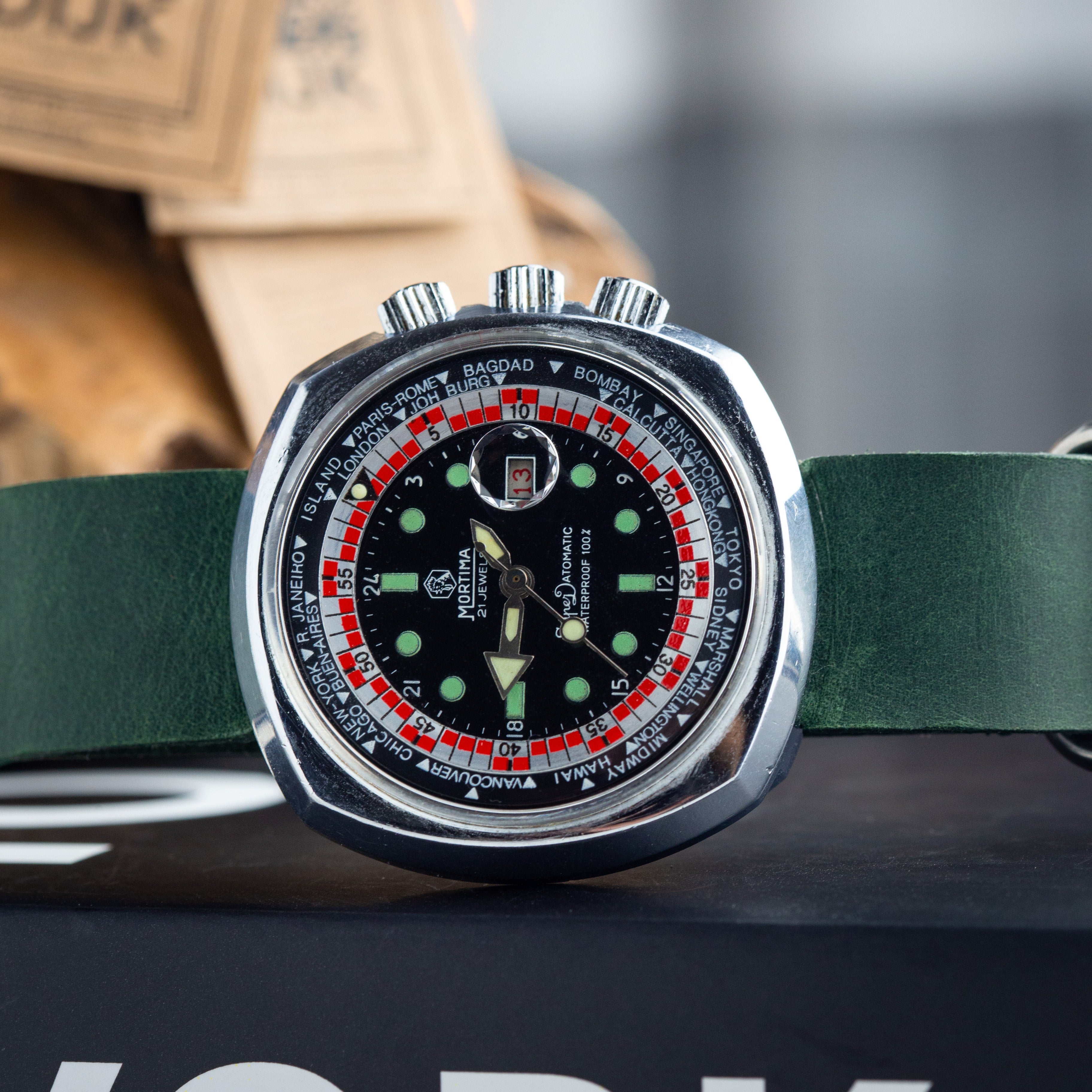 Vintage French Dive Men's Watch "Mortima Super Datomatic", Collectible Watches - VintageDuMarko