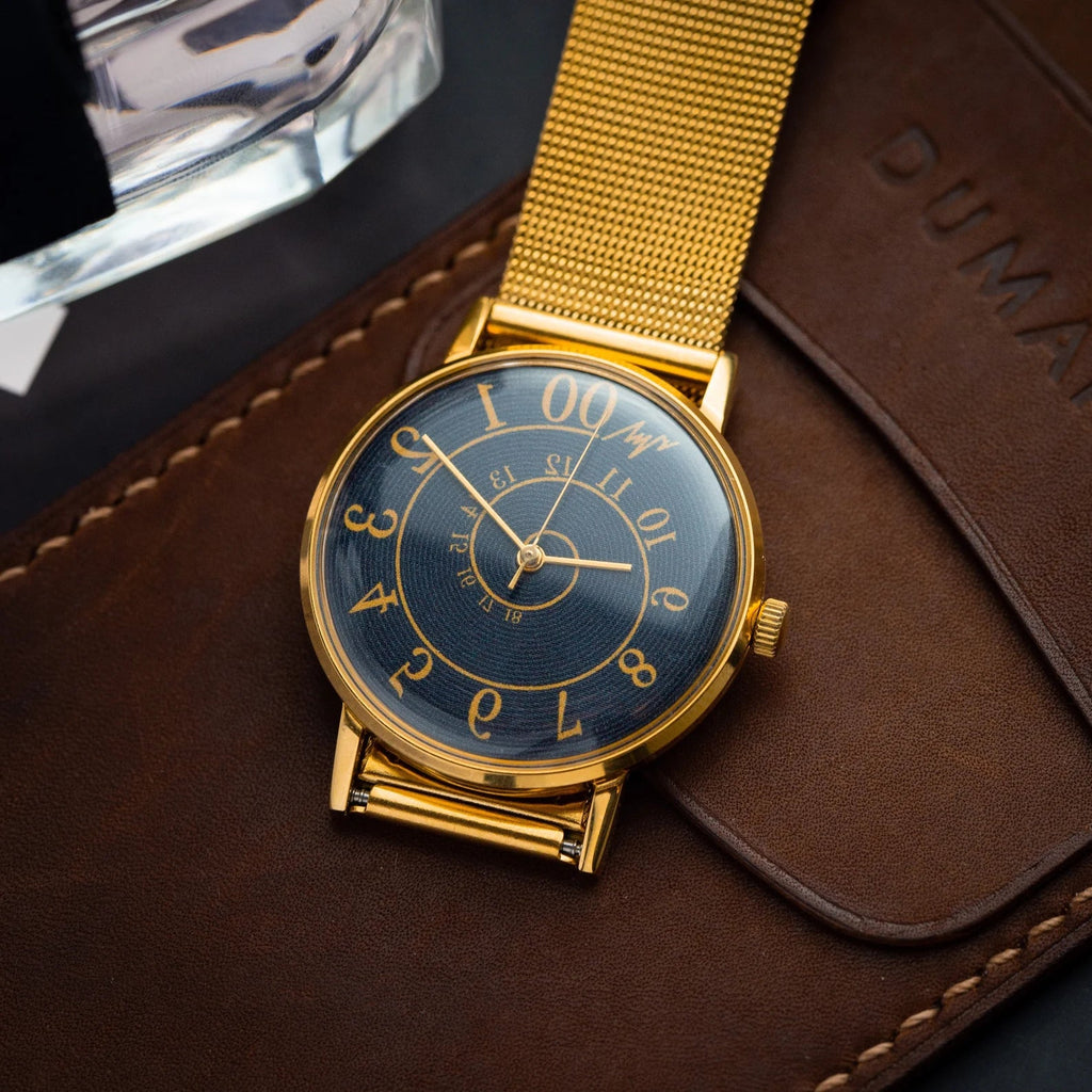 Vintage "Luch Backwards" Watch, Thin Watch for Men and Women - VintageDuMarko