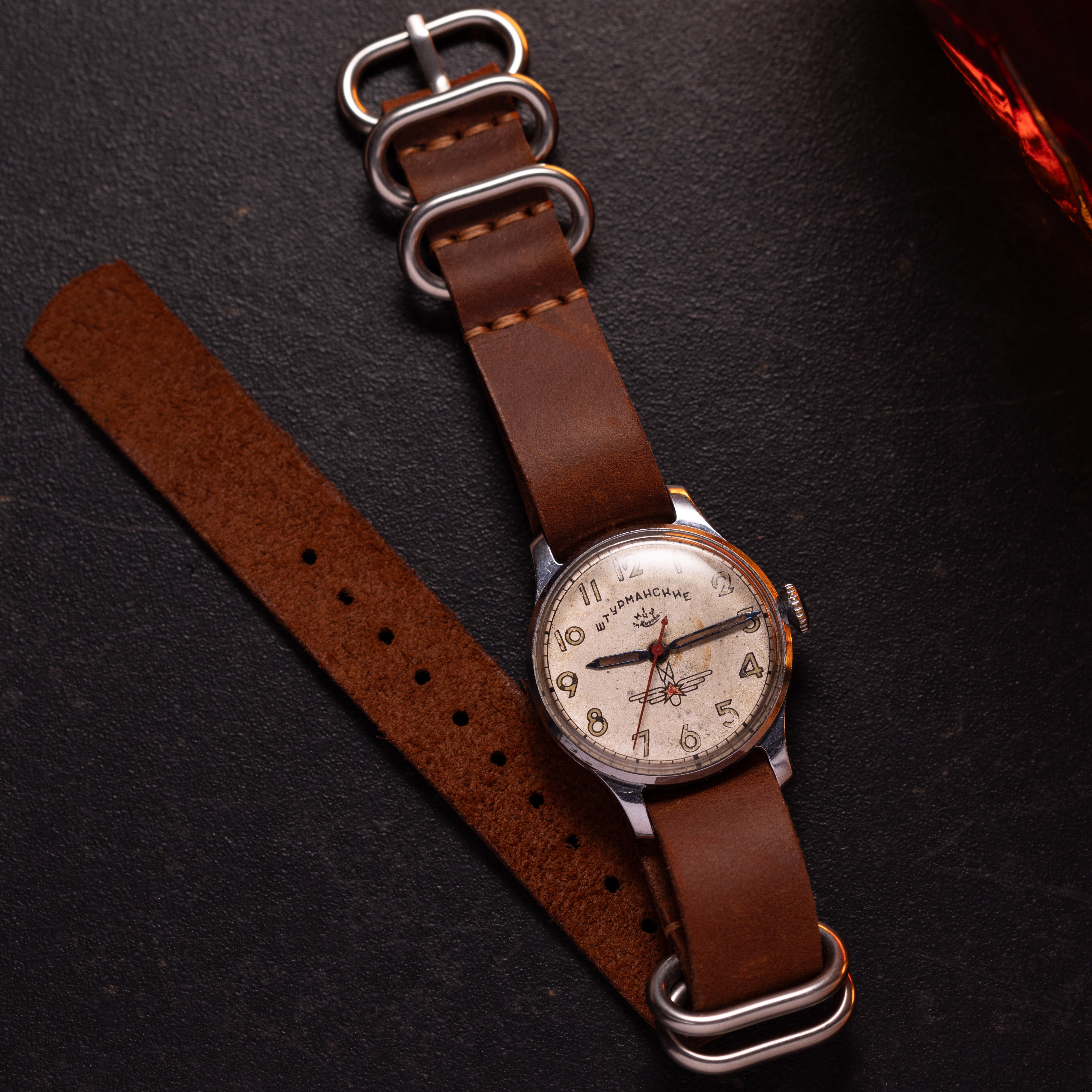 Vintage Military Original "Poljot Sturmanskie Gagarin" Watch, Men's Soviet Watch - VintageDuMarko