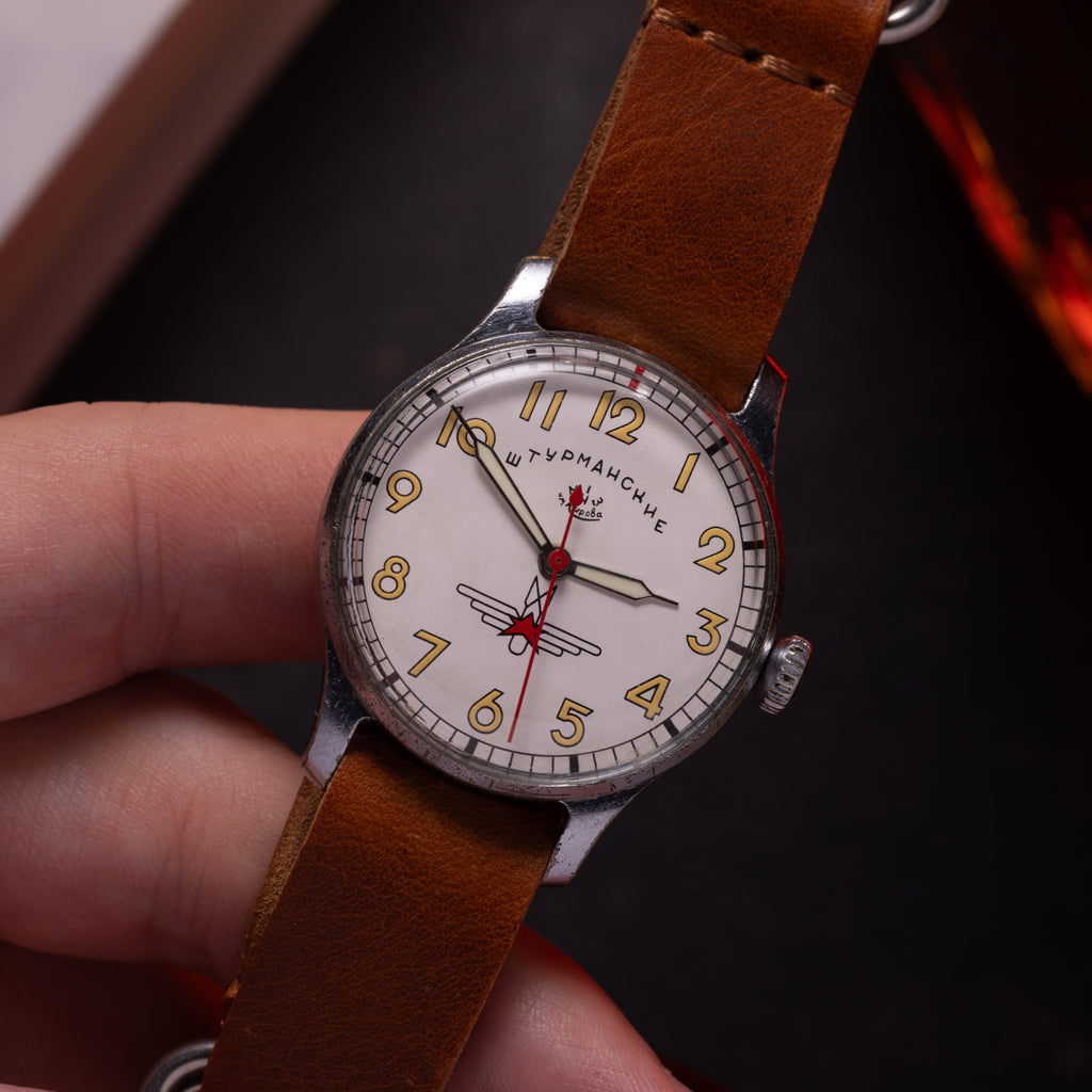 Vintage Military "Poljot Sturmanskie Gagarin" Watch, Men's Soviet Watch - VintageDuMarko
