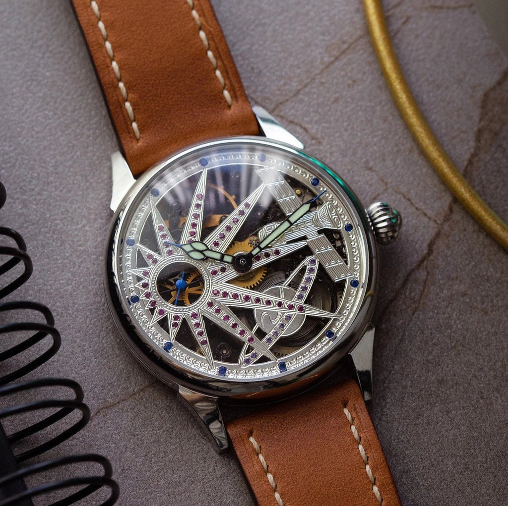 Vintage "Molnija" Space Watch, Skeleton Watch, Rare Сustom Watch - VintageDuMarko