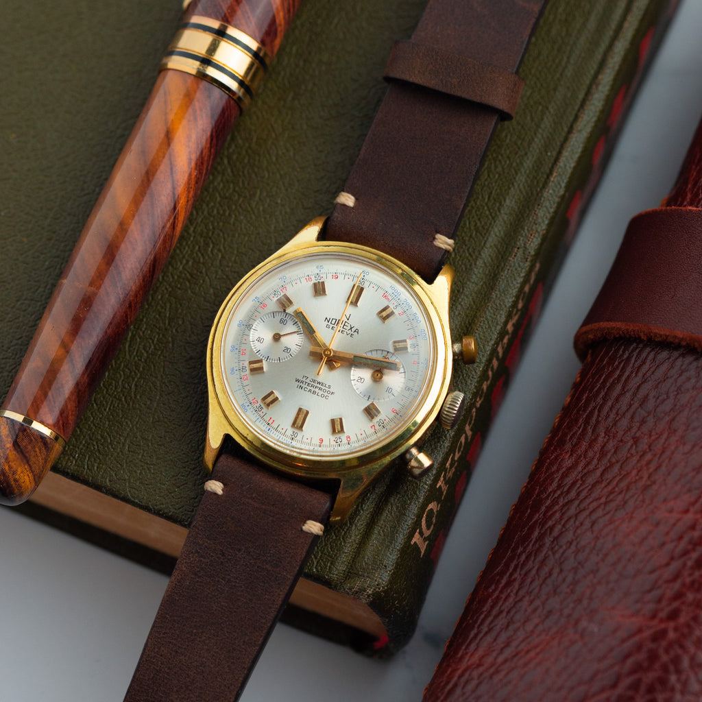 Vintage "Norexa Vauljox cal.7730" Chronograph Watch, Swiss Military Watch - VintageDuMarko