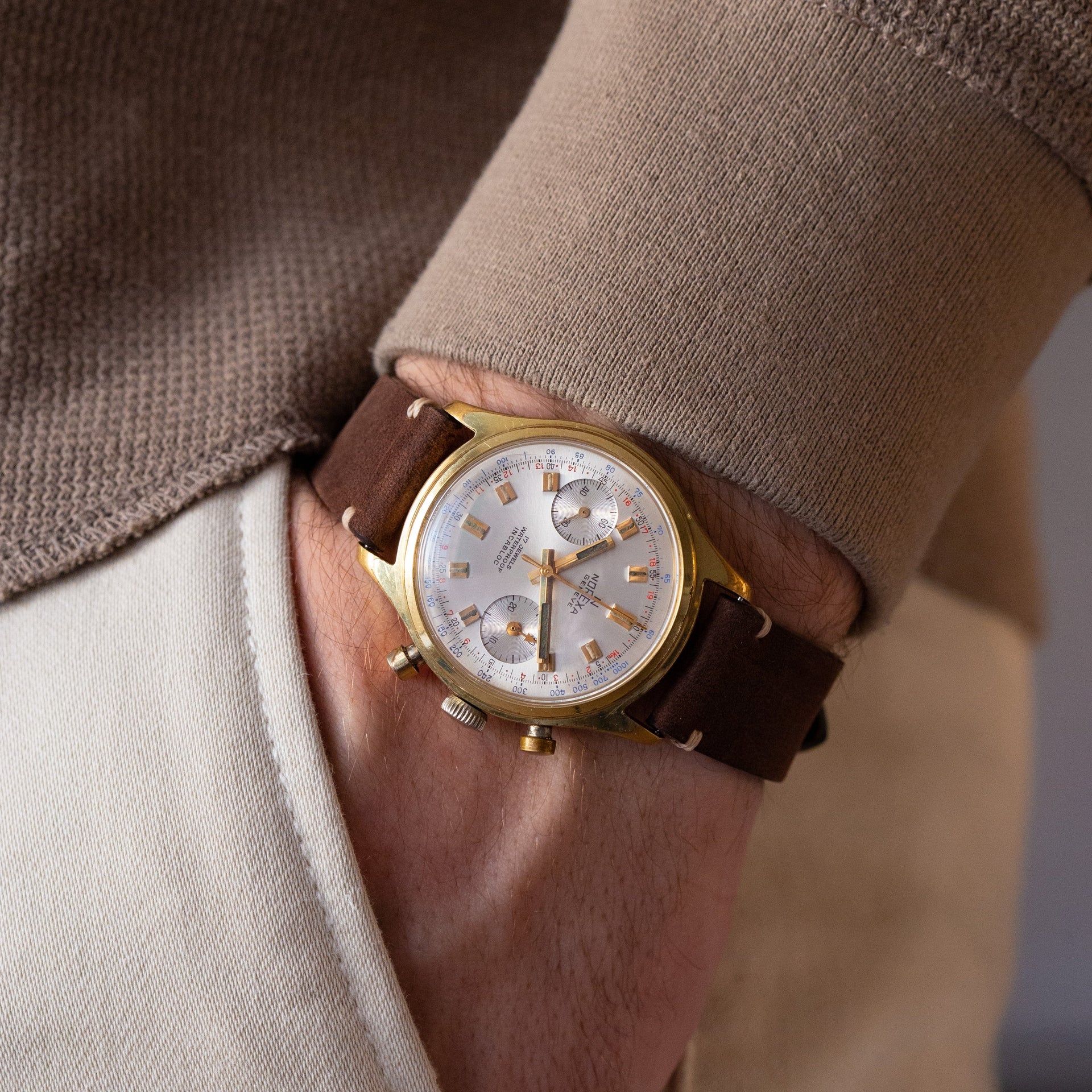 Montre Norexa vintage « Norexa Vauljox 7730 » Chronographe