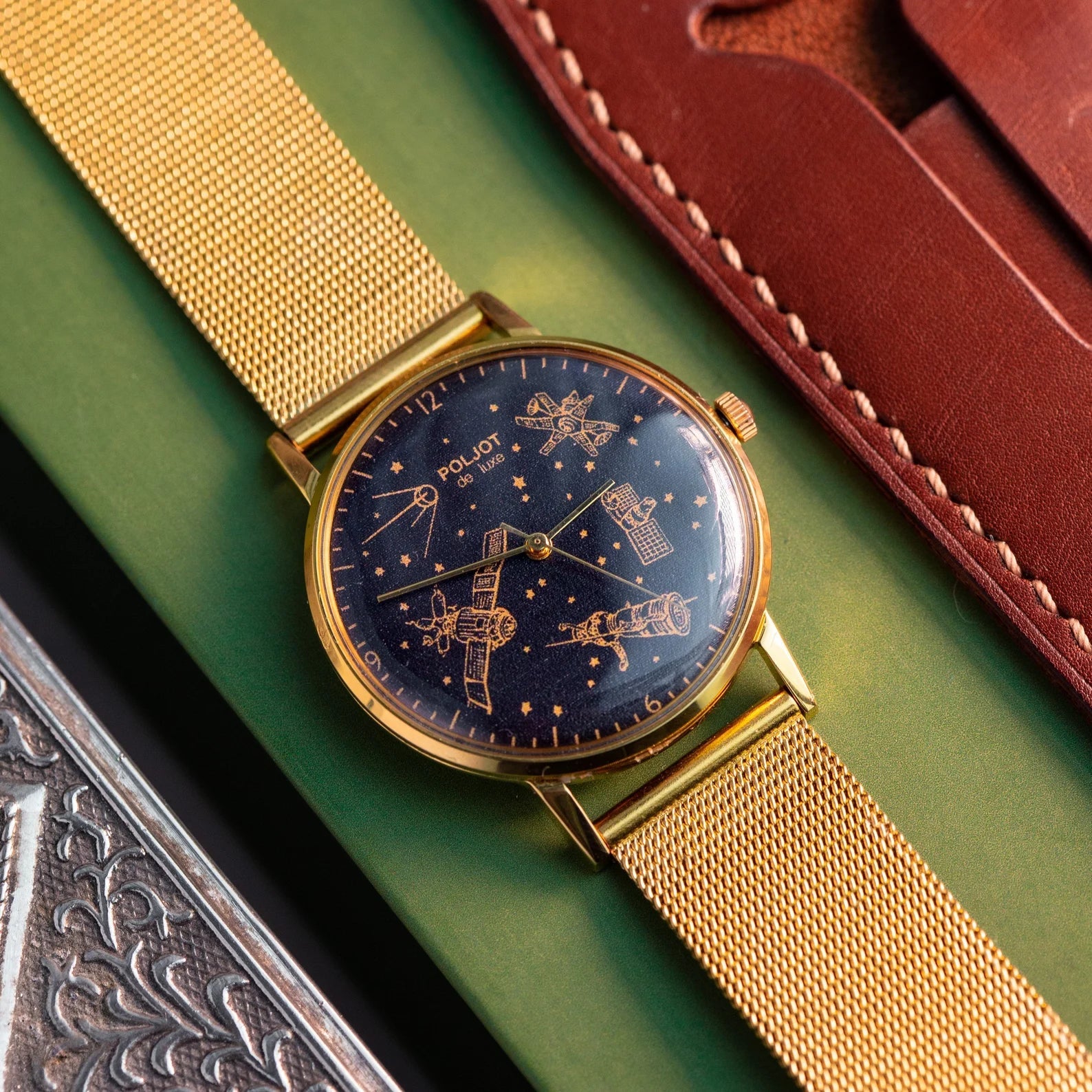 Vintage "Poljot De Luxe Space" Watch, Soviet Slim Watch - VintageDuMarko