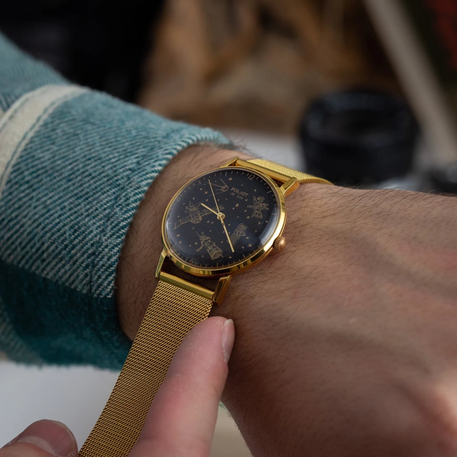 Vintage "Poljot De Luxe Space" Watch, Soviet Slim Watch - VintageDuMarko