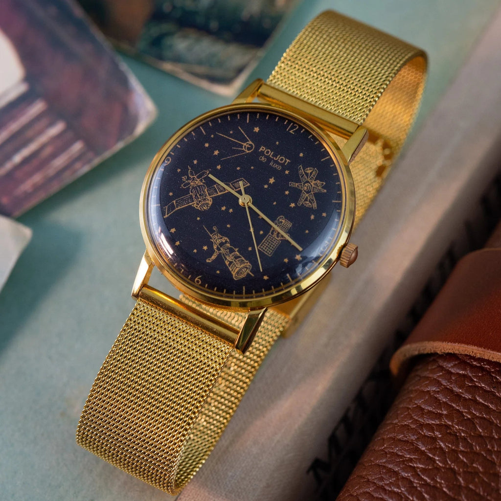 Vintage "Poljot De Luxe Space" Watch, Soviet Slim Watch - VintageDuMarko