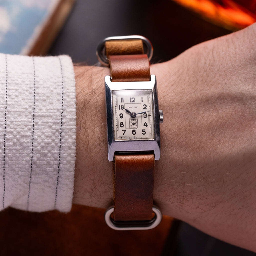 Vintage Rare Watch "Zvezda" Cartier Style Watch - Watch for Men and Women - VintageDuMarko