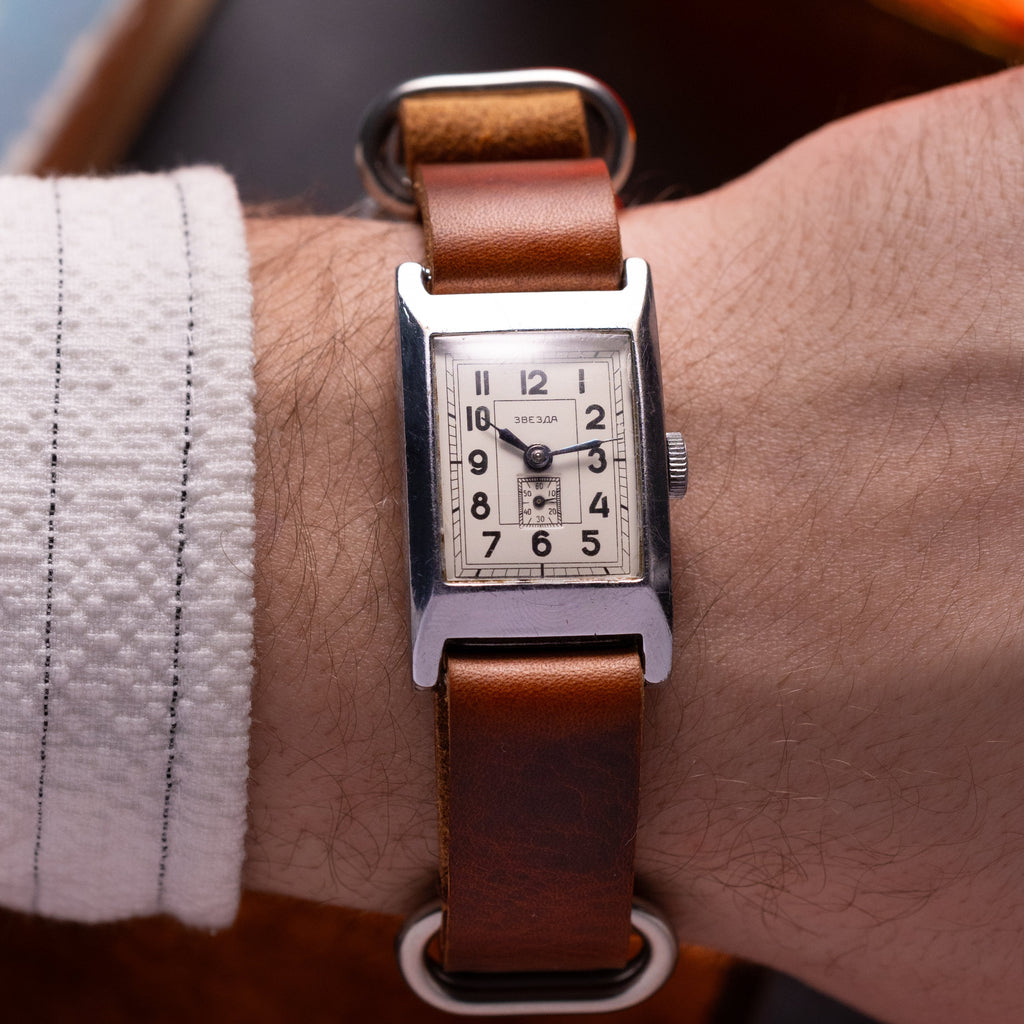Vintage Rare Watch "Zvezda" Cartier Style Watch - Watch for Men and Women - VintageDuMarko