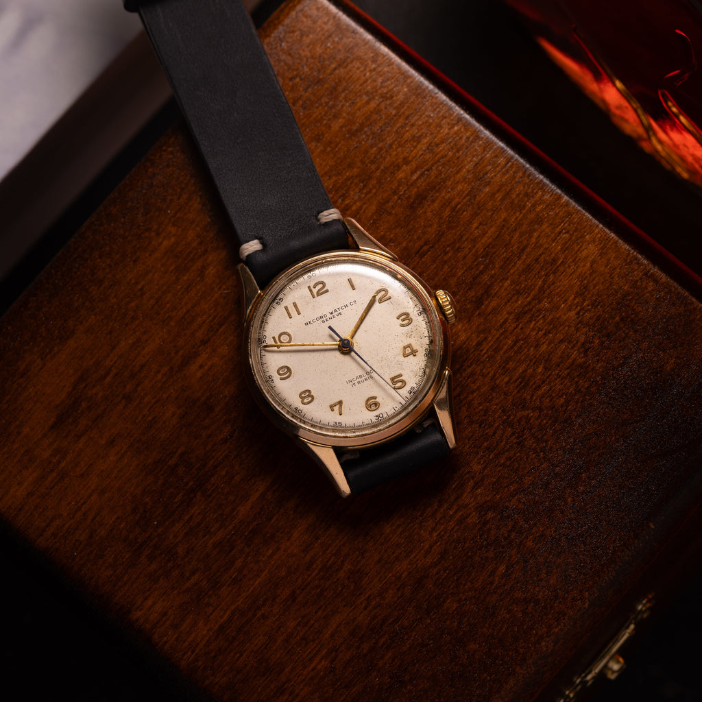 Vintage Record Watch Co Geneve WW2, Military Mens Watch - VintageDuMarko