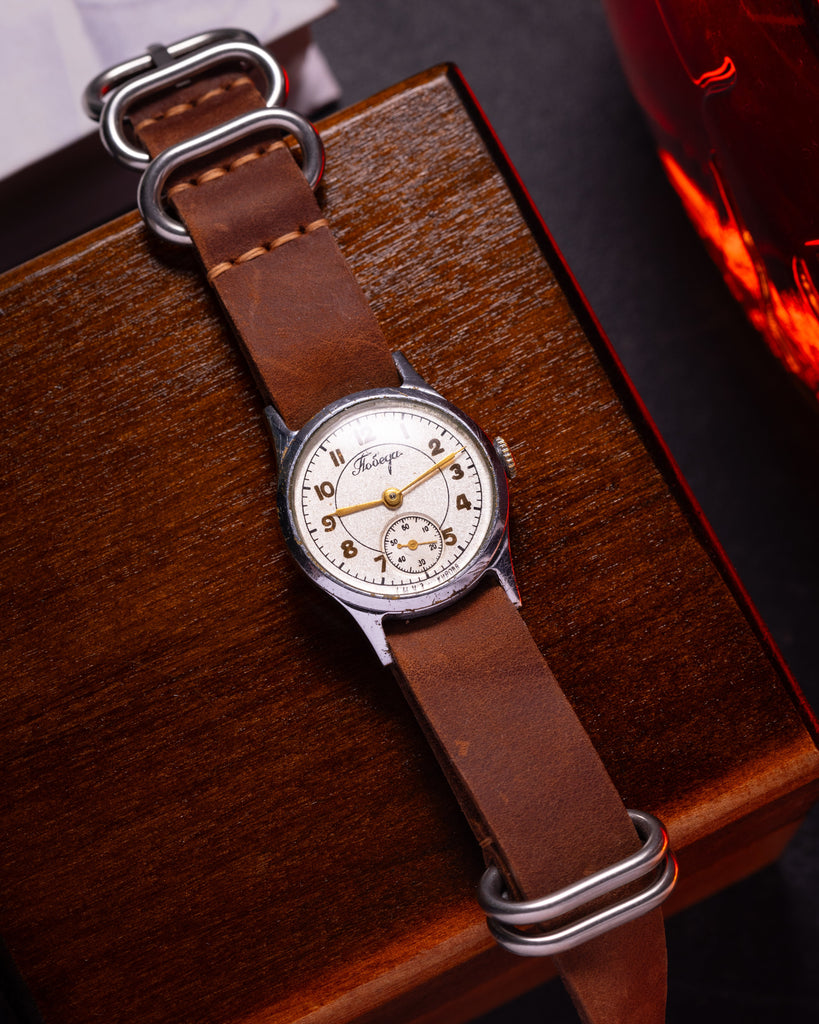 Vintage Soviet "Pobeda" Men's Mechanical Wrist Watch, - VintageDuMarko