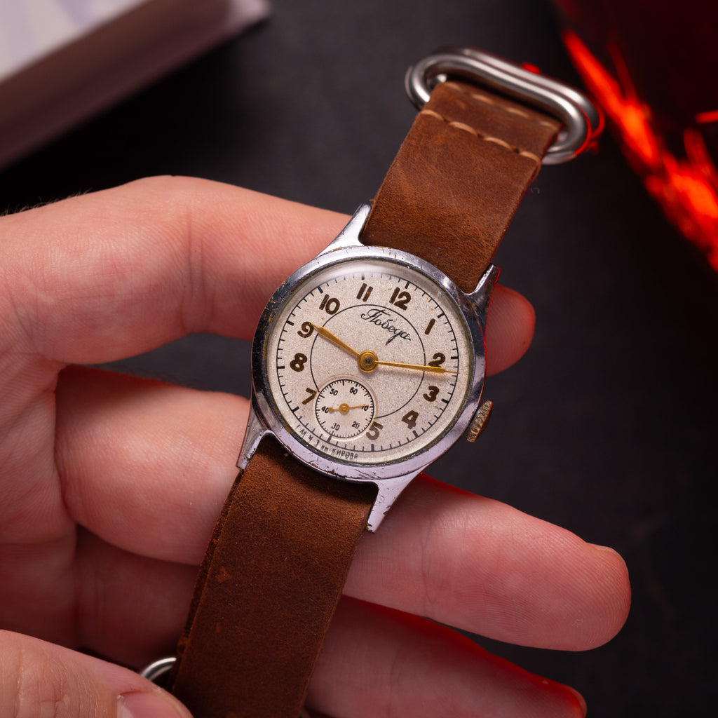 Vintage Soviet "Pobeda" Men's Mechanical Wrist Watch, - VintageDuMarko