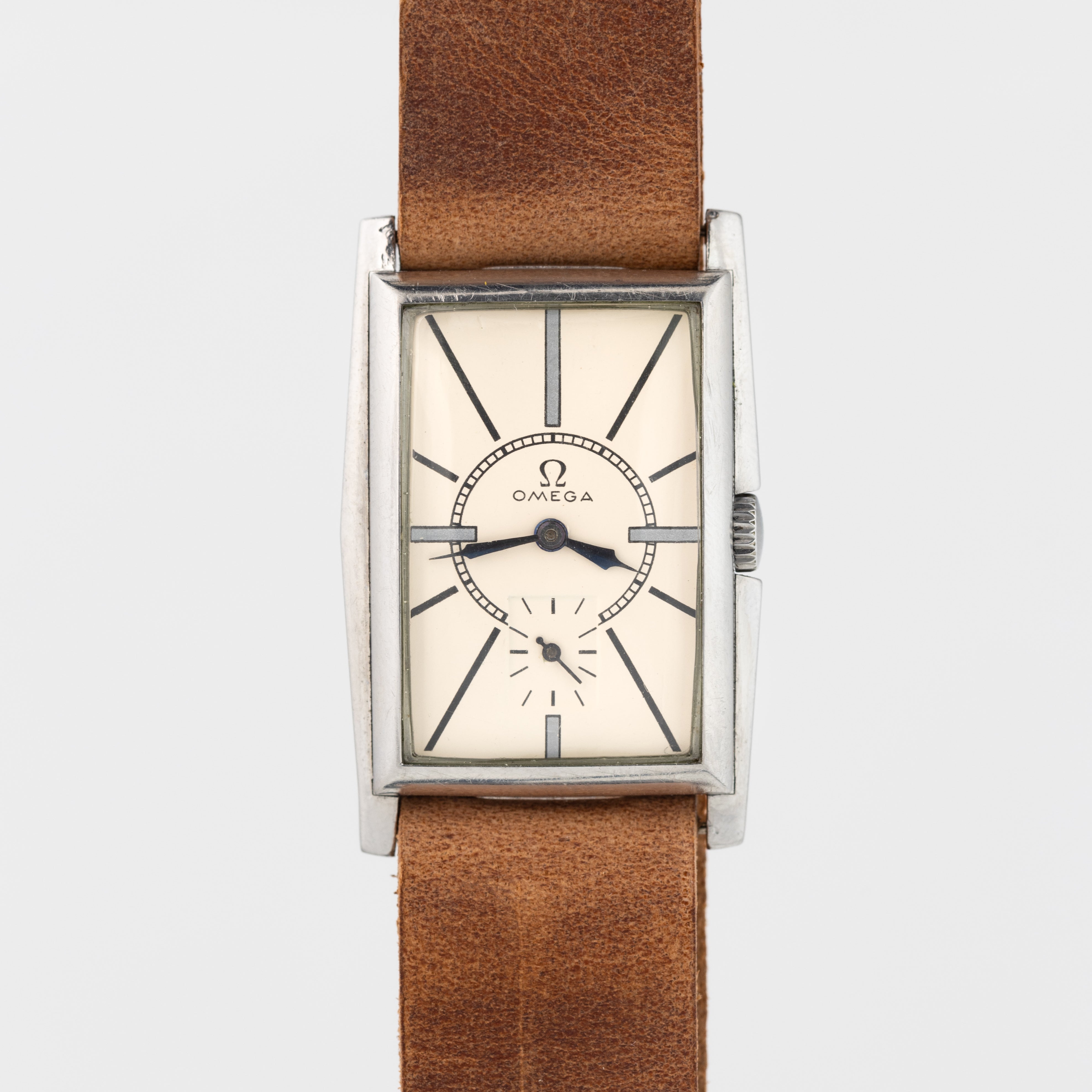 Vintage Square Omega Tank Style Watch with a NATO strap - VintageDuMarko
