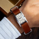 Vintage Square Watch "Omega" in Tank Style, Rare Swiss Watches - VintageDuMarko