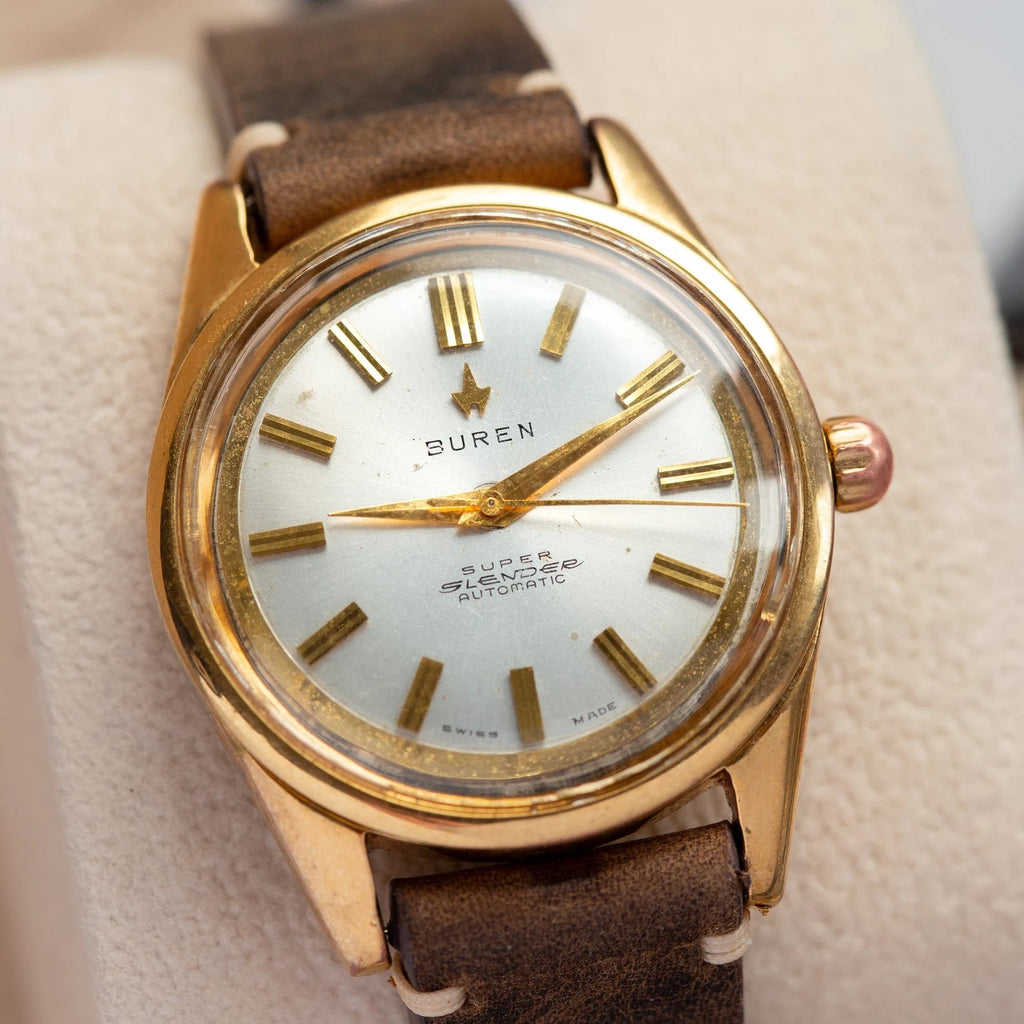 Vintage Watch "Buren", Swiss Automatic Gold Plated Watch - VintageDuMarko