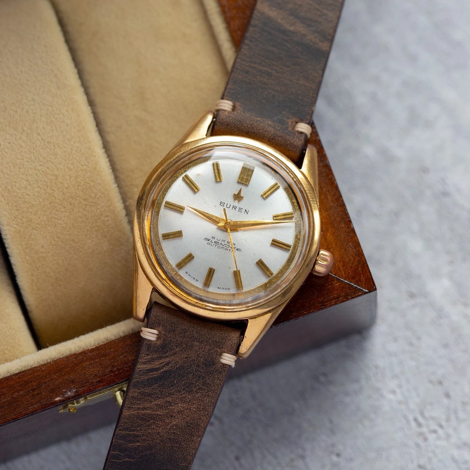 Vintage Buren Watch Swiss Automatic Gold Plated Watch DuMarko