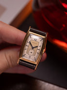 Vintage watch Longines Solid Gold Tank, Art Deco from 1930s - VintageDuMarko