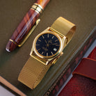 Vintage Watch "Omega Seamaster Quartz", Original Swiss Watch with Gold Plated Case - VintageDuMarko