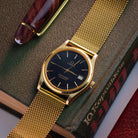 Vintage Watch "Omega Seamaster Quartz", Original Swiss Watch with Gold Plated Case - VintageDuMarko