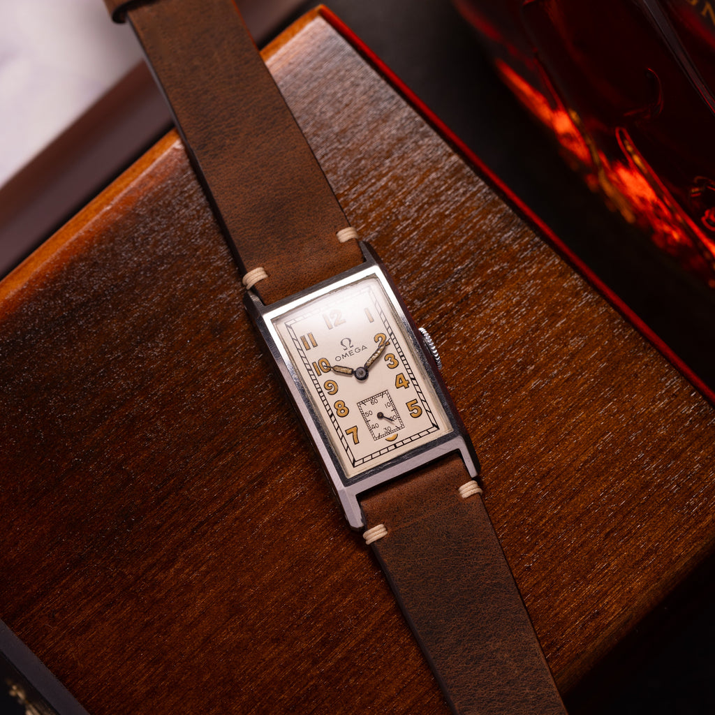 Vintage Watch "Omega Tank" in Style of Cartier, Rare Swiss Watch - VintageDuMarko