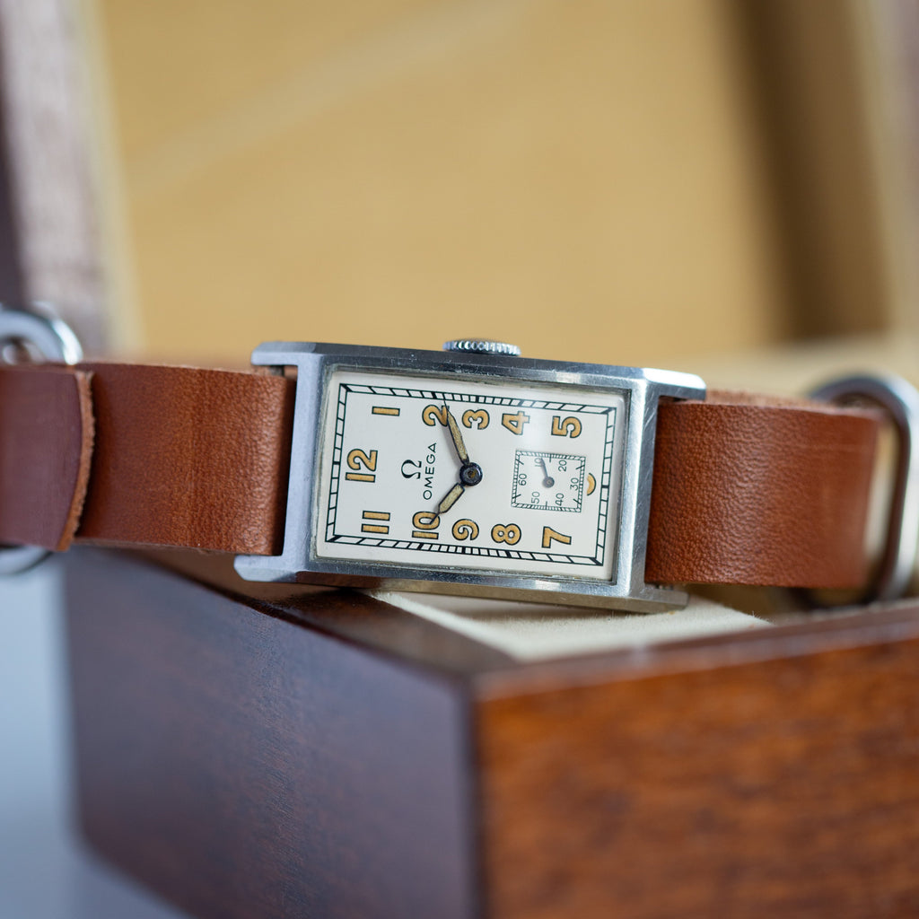 Vintage Watch "Omega Tank" in Style of Cartier Tank, Rare Swiss Watch - VintageDuMarko