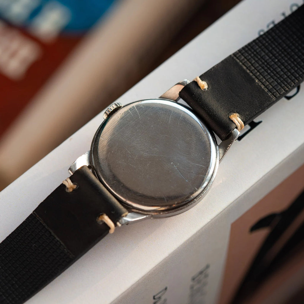 Vintage Watch "Omega" with Black Dial, Rare Swiss Watch - VintageDuMarko