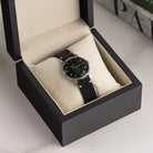 Wooden Black Watch Box for One Watch - VintageDuMarko